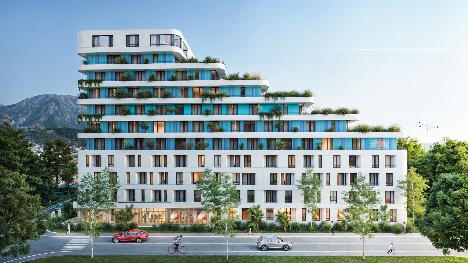 Prodaja stanova u ekskluzivnom kompleksu sa bazenom,Bar (Jednosoban stan 59.40m2) - Amfora Real Estate