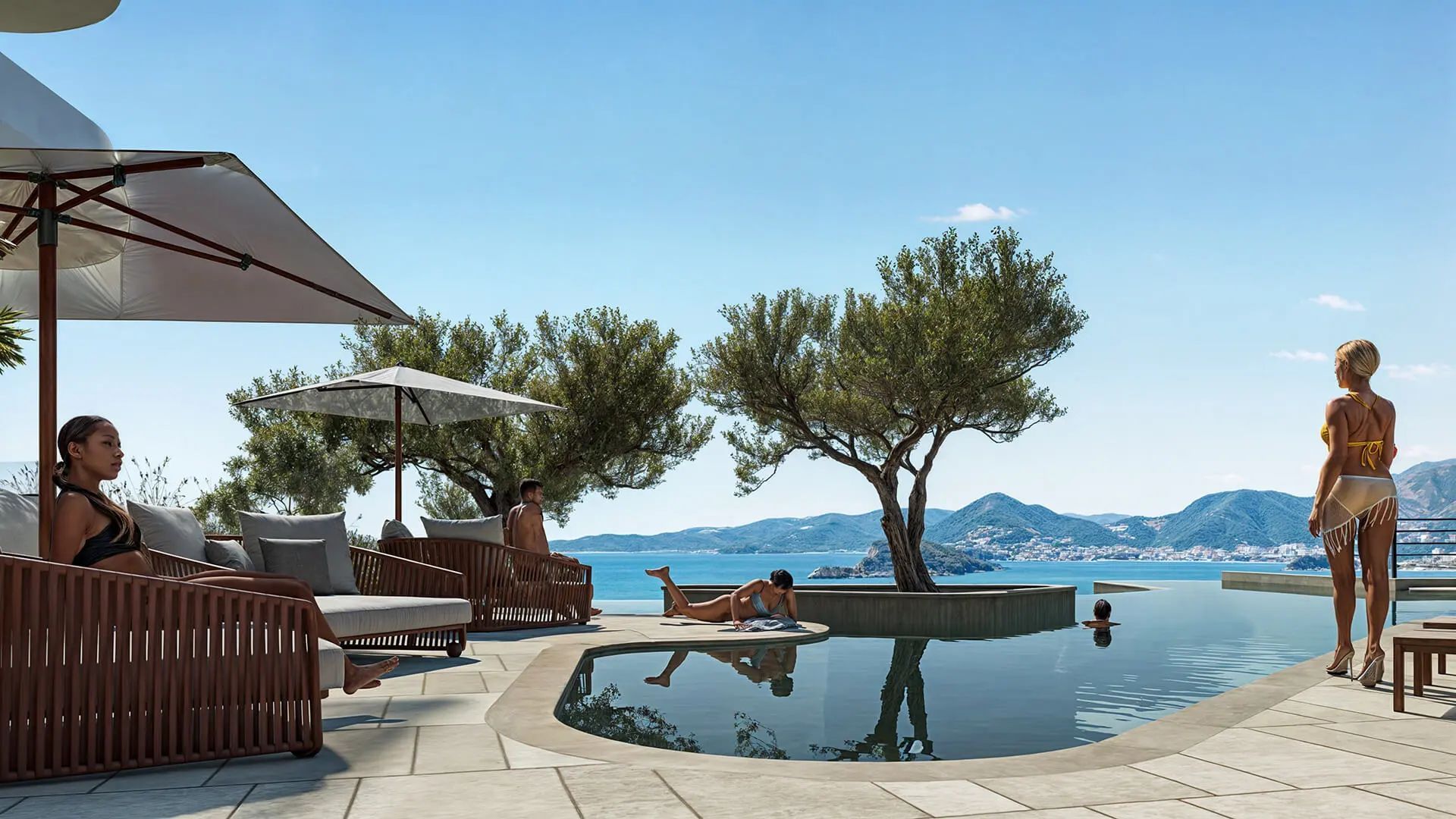 Jednosoban stan 65.03m2 u luksuznom stambenom kompleksu sa panoramskim pogledom na more, spa centrom i vrhunskim sadržajima u Reževićima, Budva - Amfora Real Estate