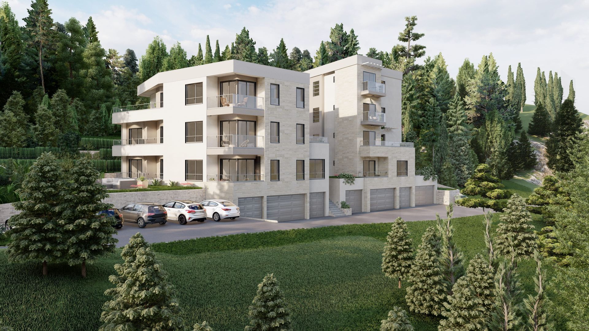 Prodaja stanova u savremenom kompleksu sa pogledom na more u Tivtu – završetak izgradnje april 2026 - Amfora Real Estate