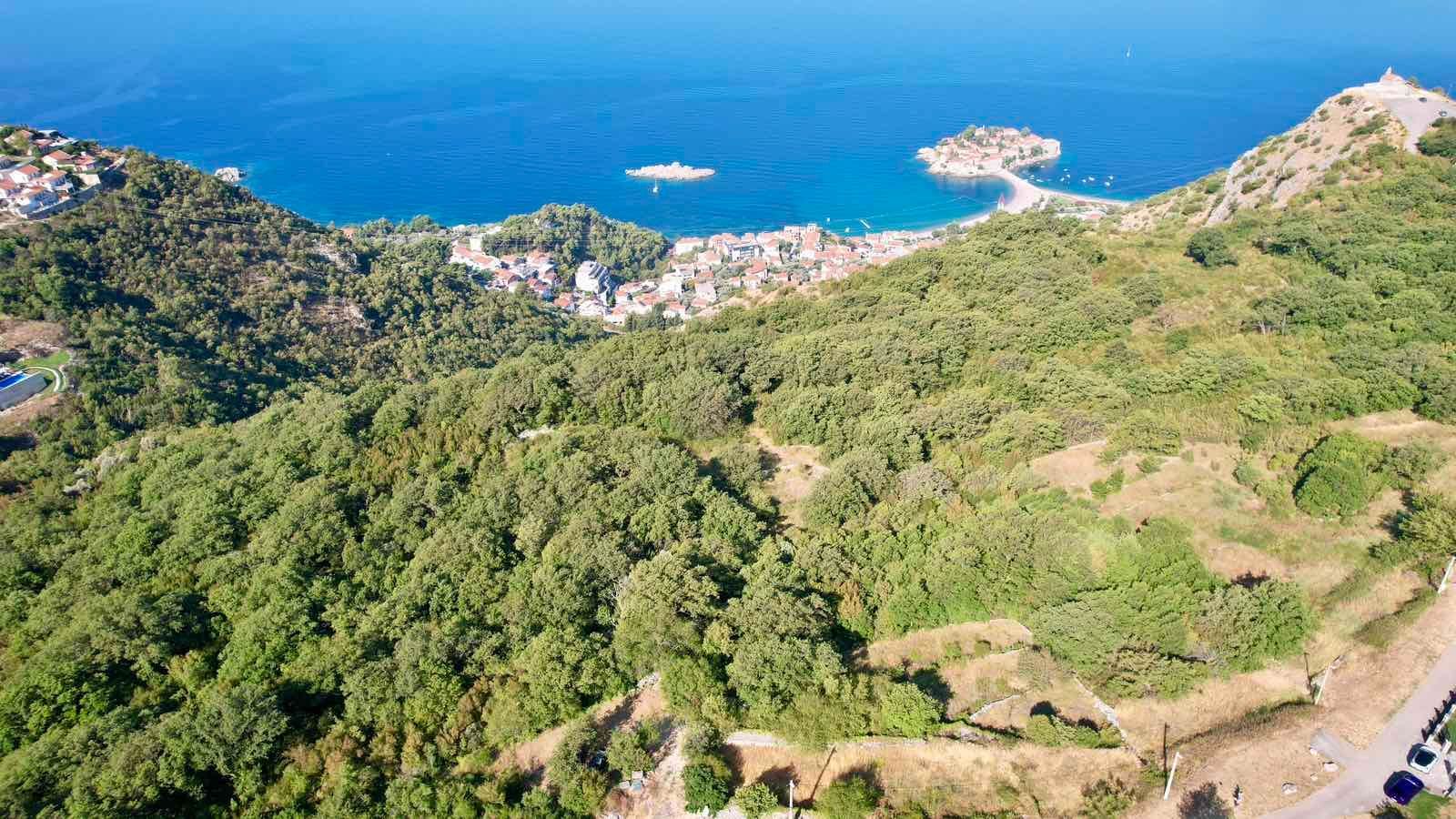 Urbanizovan plac 1530m2 sa panoramskim pogledom na more – Blizikuće, Budva - Amfora Real Estate