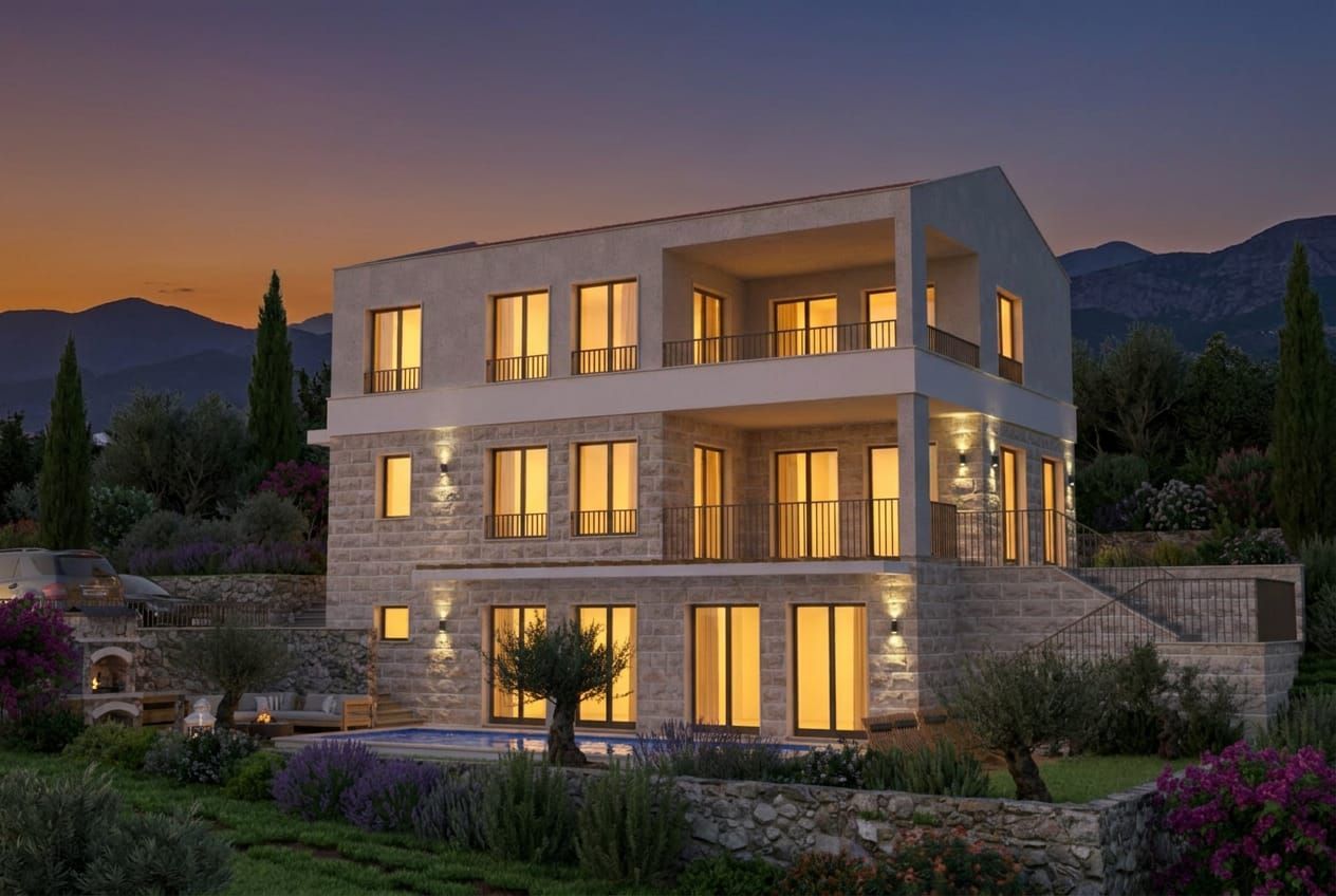 Ekskluzivno građevinsko zemljište 1648m2 sa panoramskim pogledom na more – Reževići - Amfora Real Estate