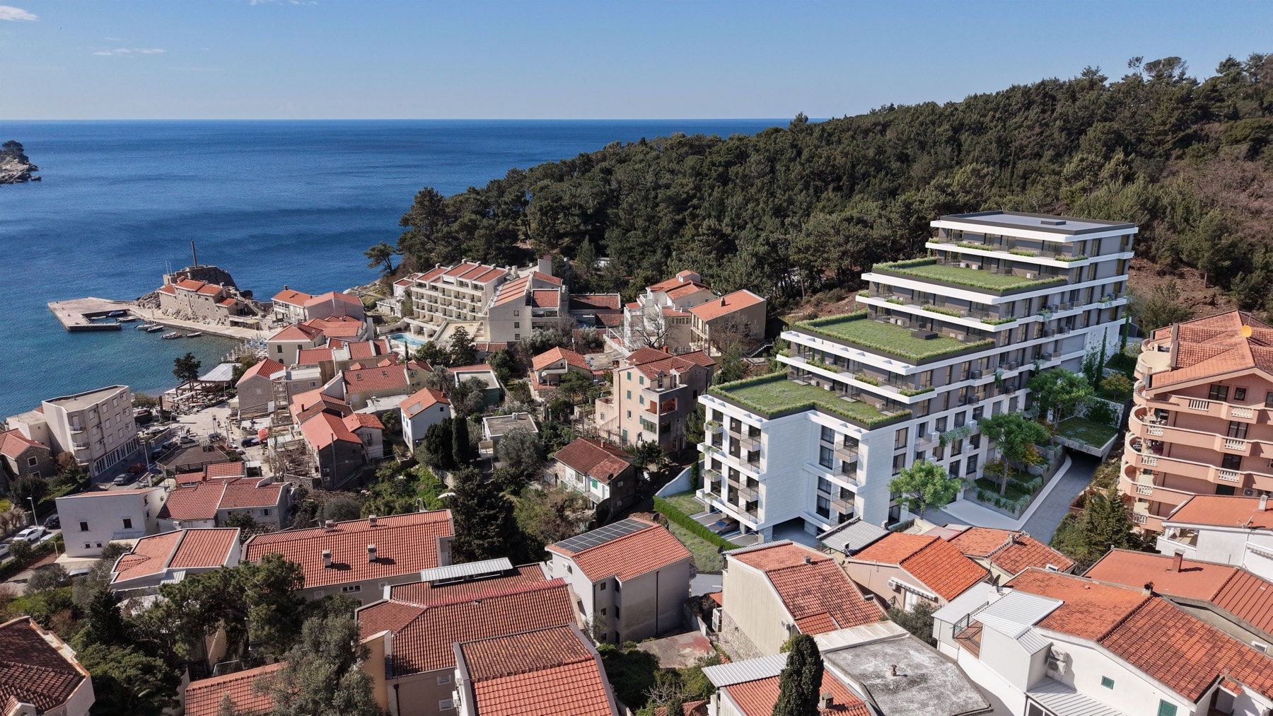 Prodaja jednosobnog stana 52.09m² u novom kompleksu u izgradnji – Petrovac, Budvanska rivijera | 150 m od mora - Amfora Real Estate