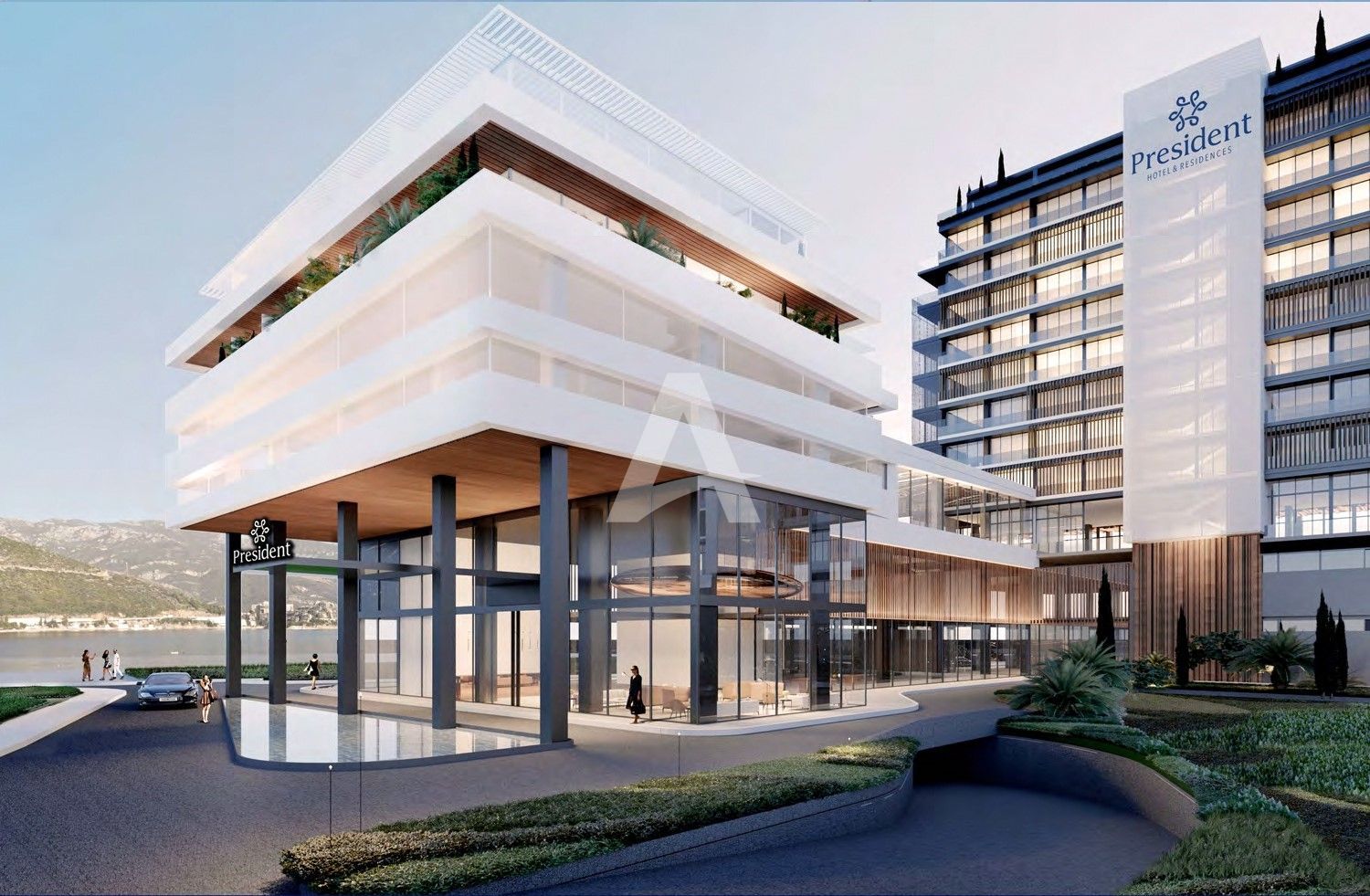 amfora/Prodaja stanova u izgradnji u novom Hotelsko apartmanskom kompleksu na prvoj liniji do mora u Budvi